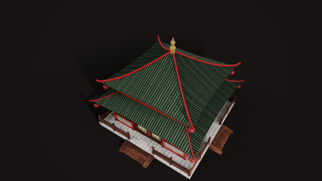 Asian Japanese Realistic Exterior 3d BuildingcModel
