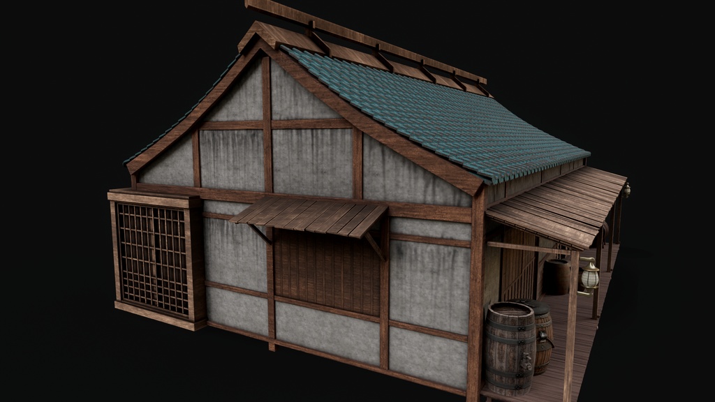 Asian Japanese Traditional Realistic Building