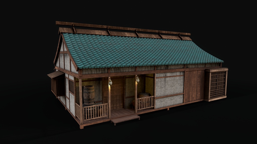 Asian Japanese Traditional Realistic Building