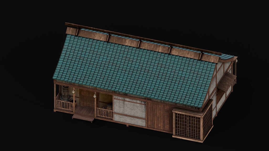 Asian Japanese Traditional Realistic Building