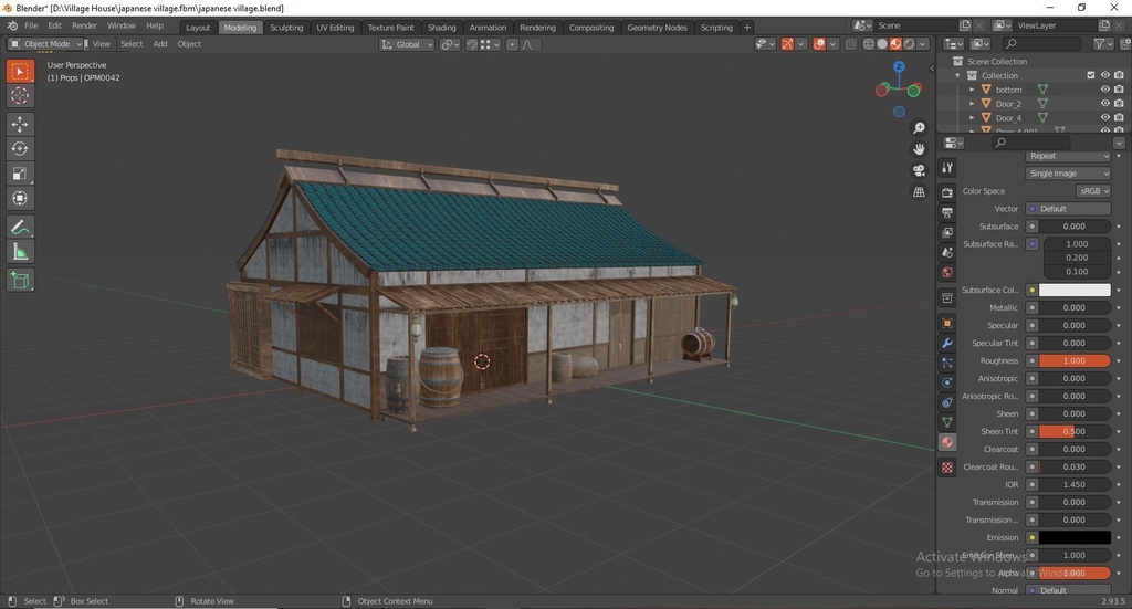 Asian Japanese Traditional Realistic Building