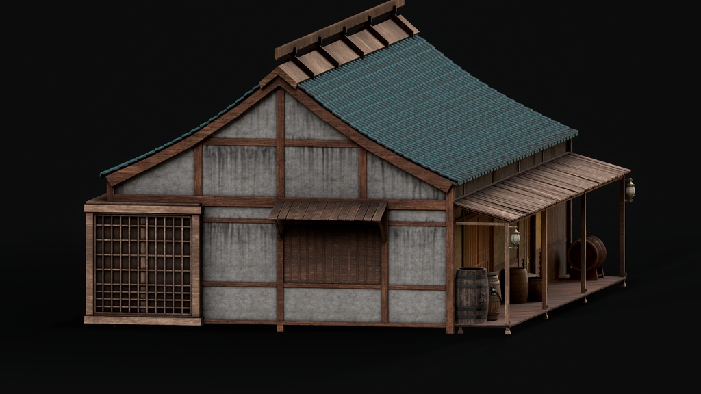 Asian Japanese Traditional Realistic Building