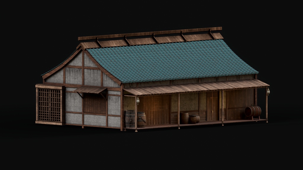 Asian Japanese Traditional Realistic Building