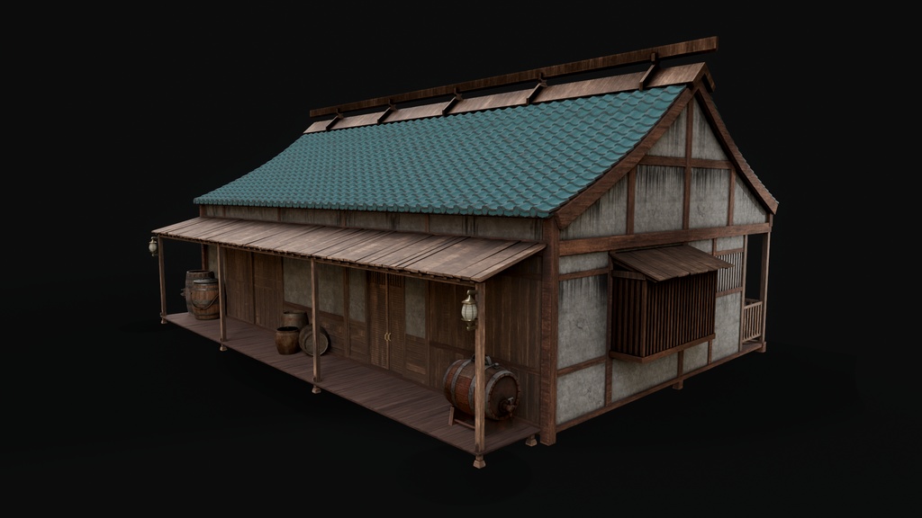 Asian Japanese Traditional Realistic Building
