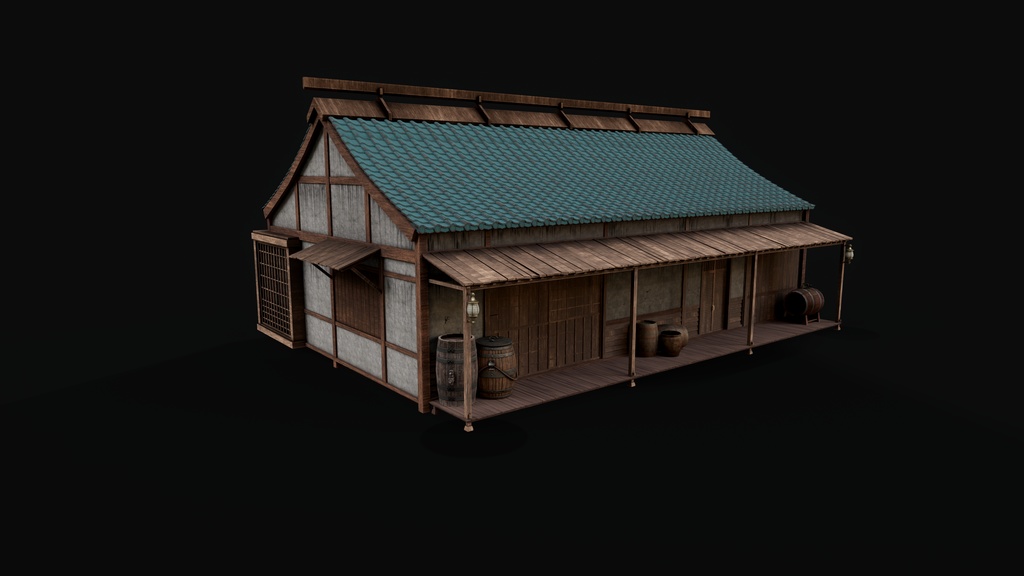 Asian Japanese Traditional Realistic Building