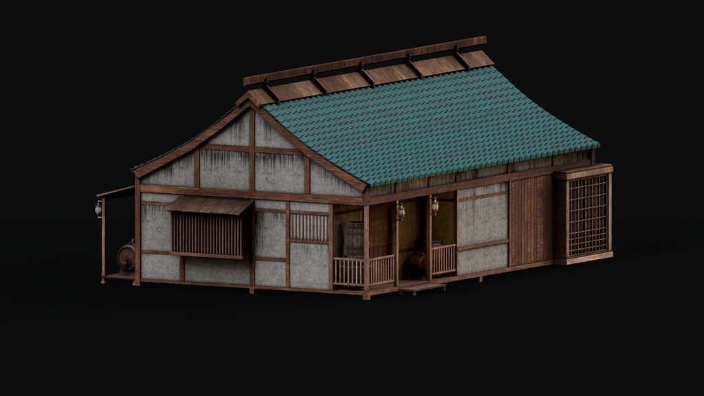 Asian Japanese Traditional Realistic Building