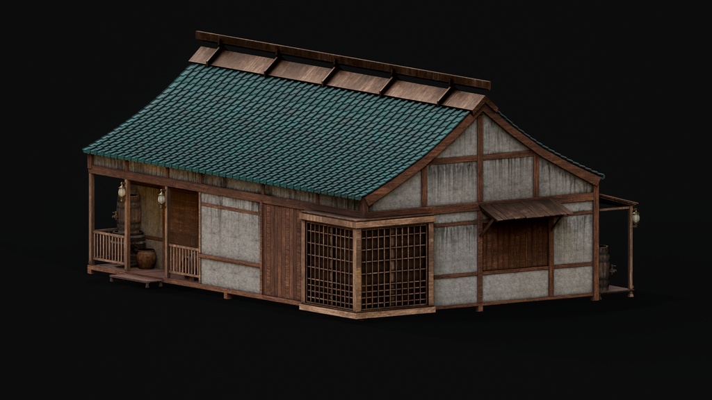 Asian Japanese Traditional Realistic Building