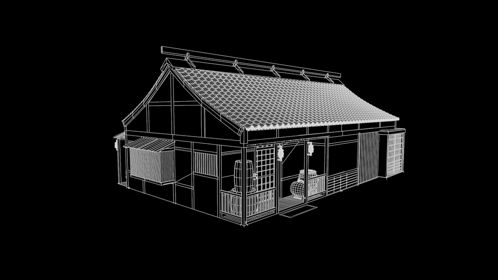 Asian Japanese Traditional Realistic Building