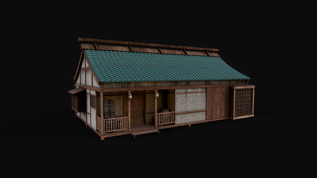 Asian Japanese Traditional Realistic Building