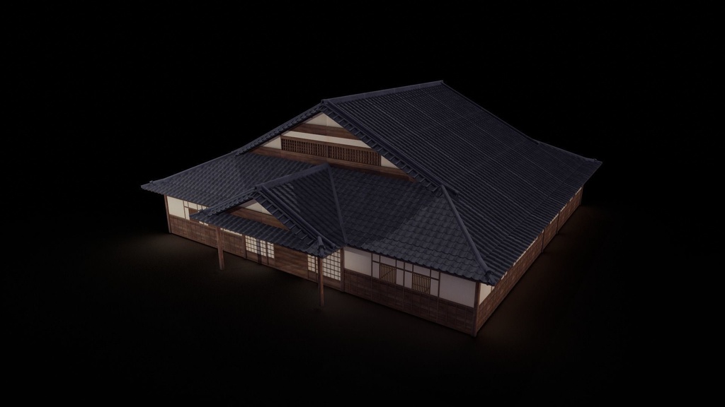 Japanese traditional House Model with Interior