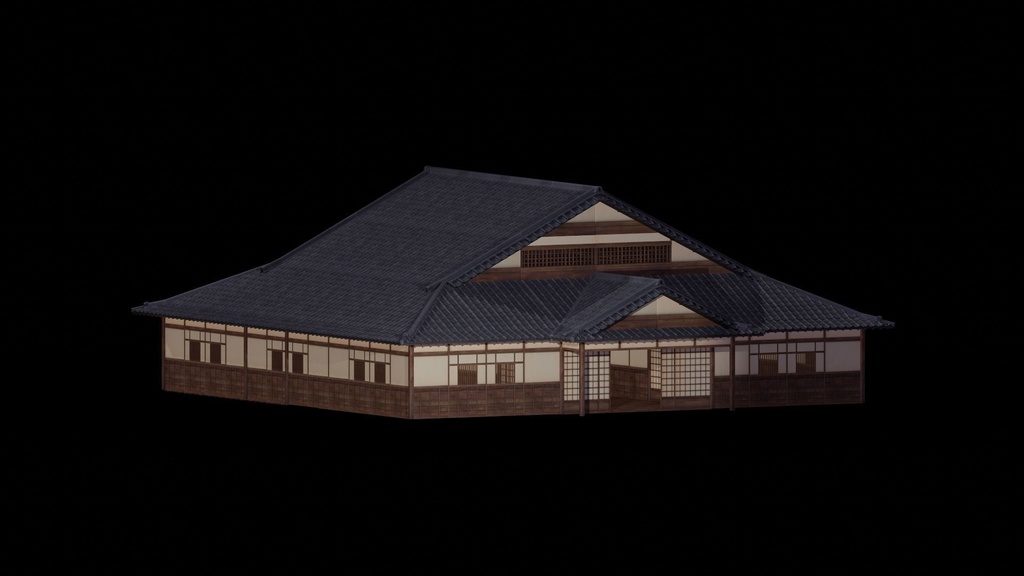 Japanese traditional House Model with Interior