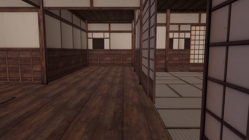 Japanese traditional House Model with Interior