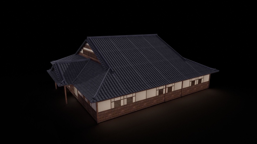 Japanese traditional House Model with Interior