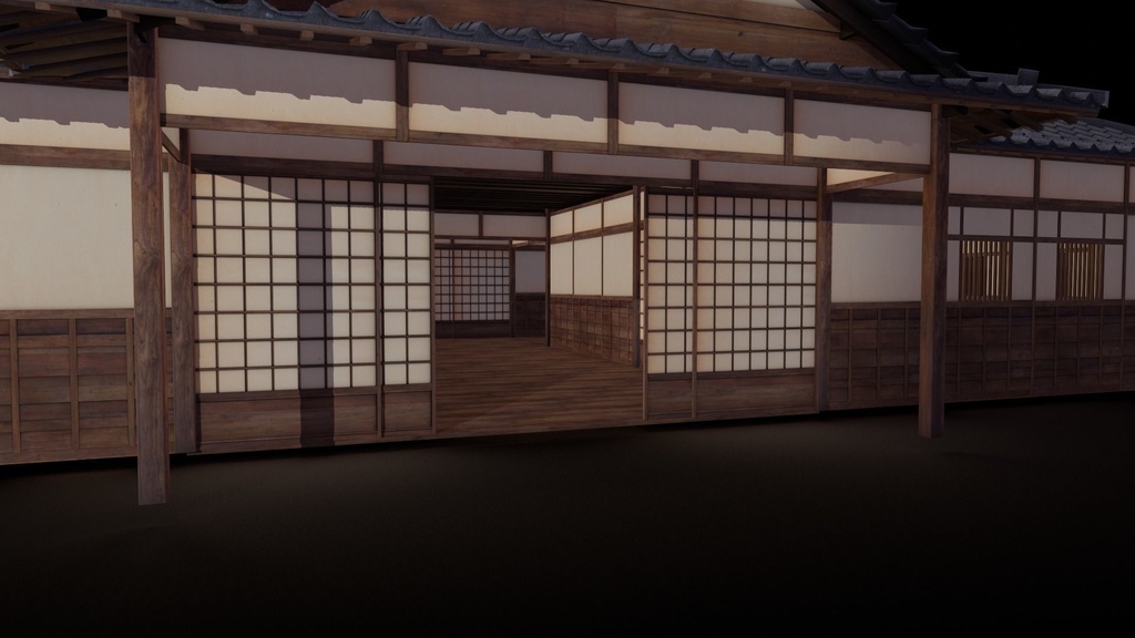 Japanese traditional House Model with Interior