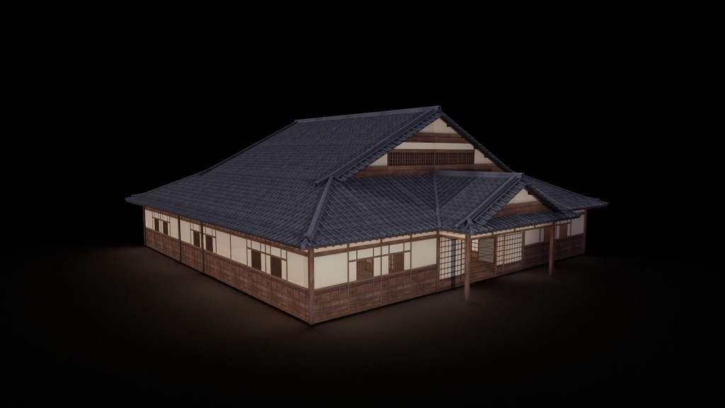 Japanese traditional House Model with Interior