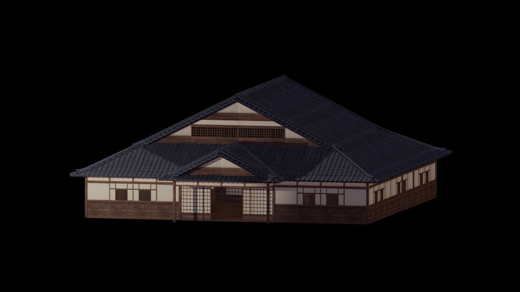 Japanese traditional House Model with Interior