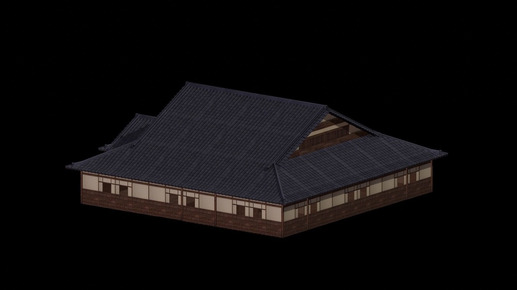 Japanese traditional House Model with Interior