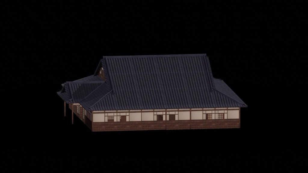 Japanese traditional House Model with Interior