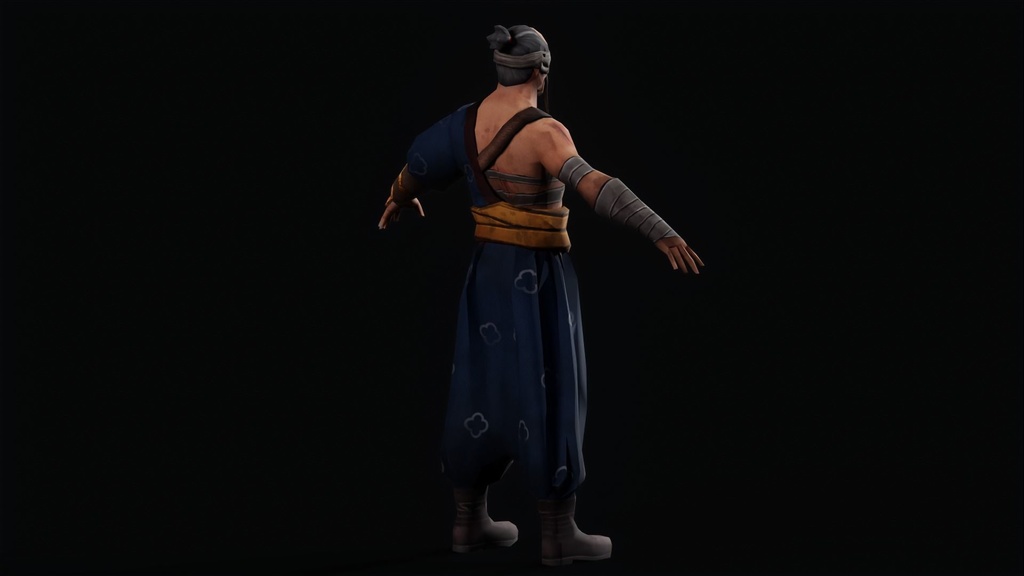 Oyagi Japanese Warrior character Game Ready