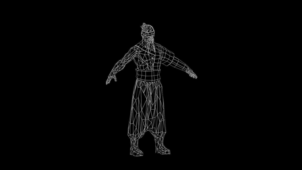 Oyagi Japanese Warrior character Game Ready