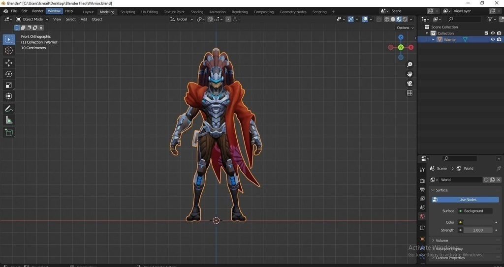 Japanese Warrior Character