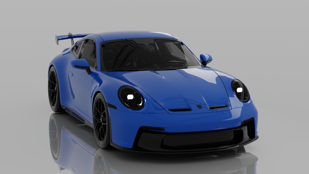 Porsche 911 GT3 Style Blue Sports