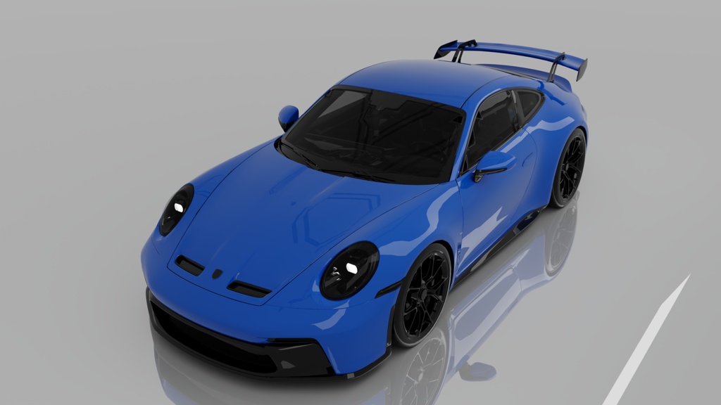 Porsche 911 GT3 Style Blue Sports