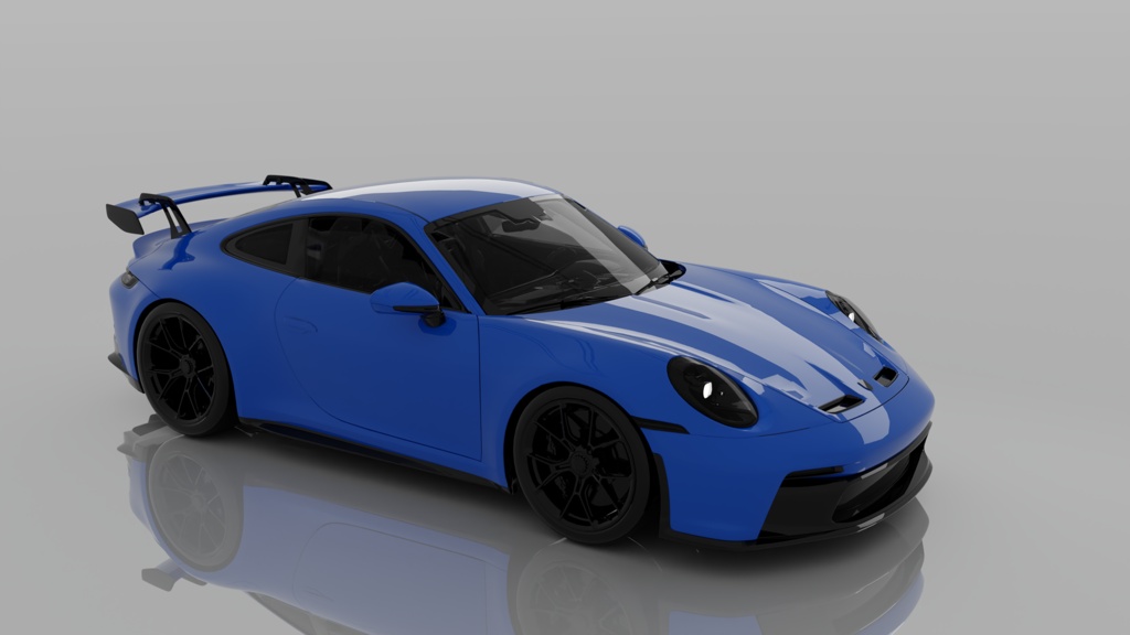 Porsche 911 GT3 Style Blue Sports