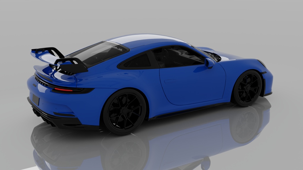 Porsche 911 GT3 Style Blue Sports