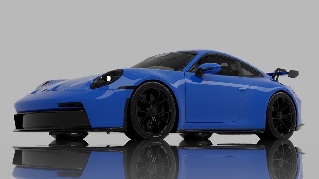 Porsche 911 GT3 Style Blue Sports