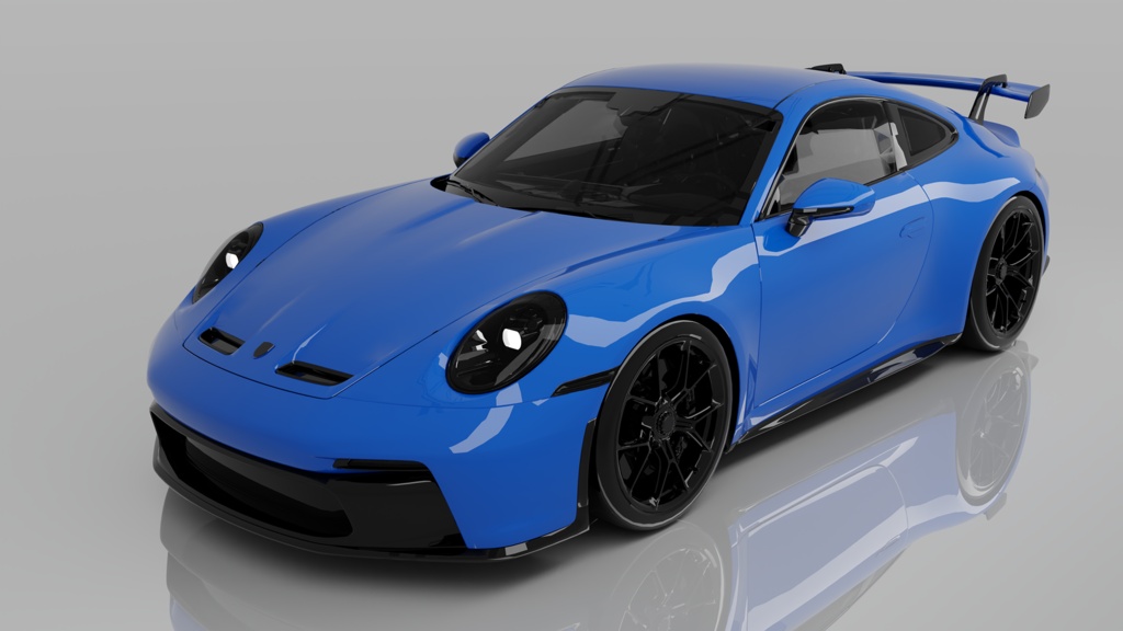 Porsche 911 GT3 Style Blue Sports
