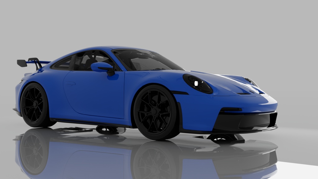 Porsche 911 GT3 Style Blue Sports