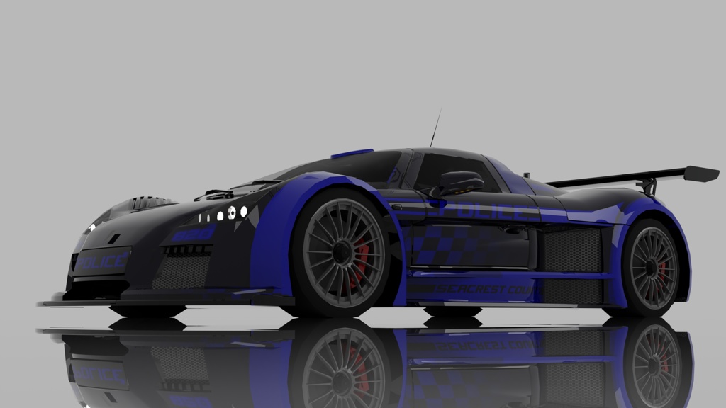 Futuristic Police Interceptor Supercar