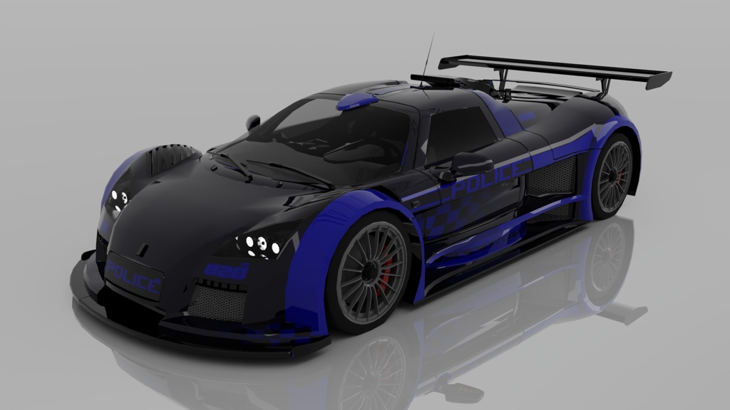 Futuristic Police Interceptor Supercar