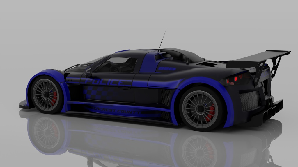 Futuristic Police Interceptor Supercar