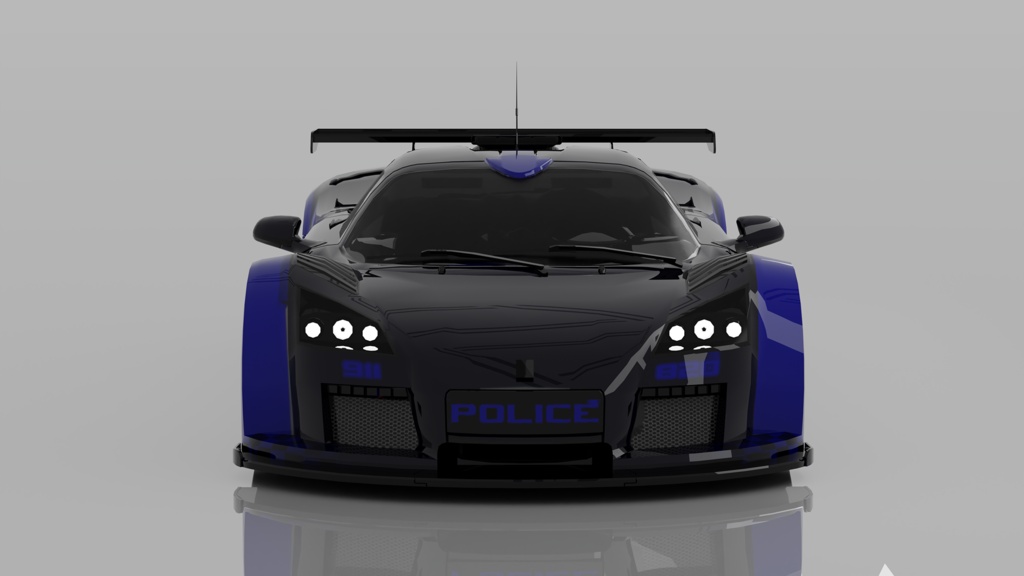 Futuristic Police Interceptor Supercar