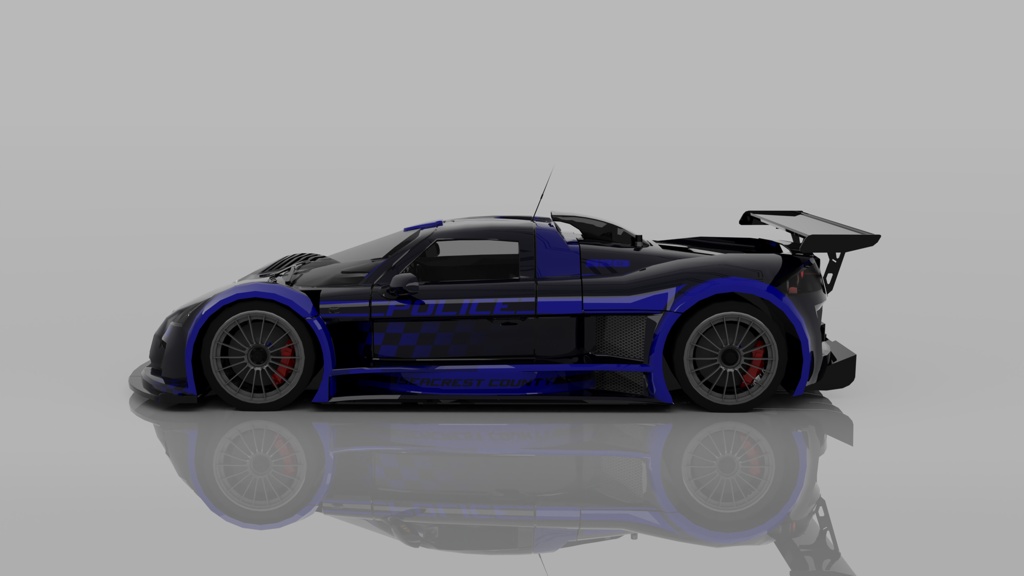 Futuristic Police Interceptor Supercar