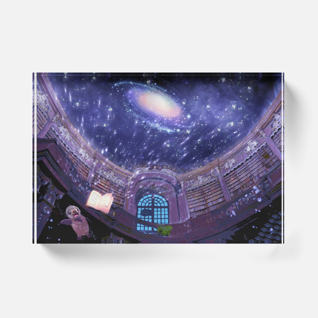 「海底図書館」アクリルブロック