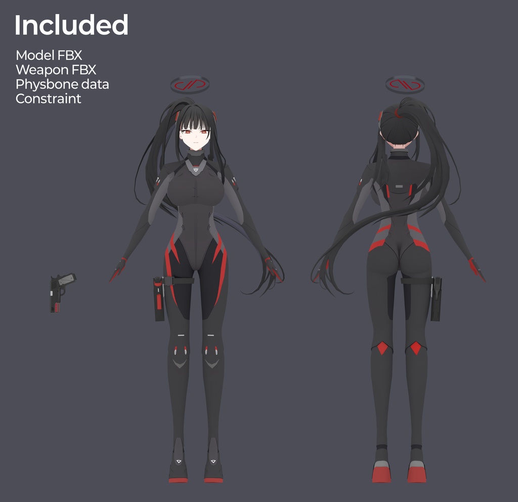 Tsukatsuki Rio (Armed) / Unity & VRChat用