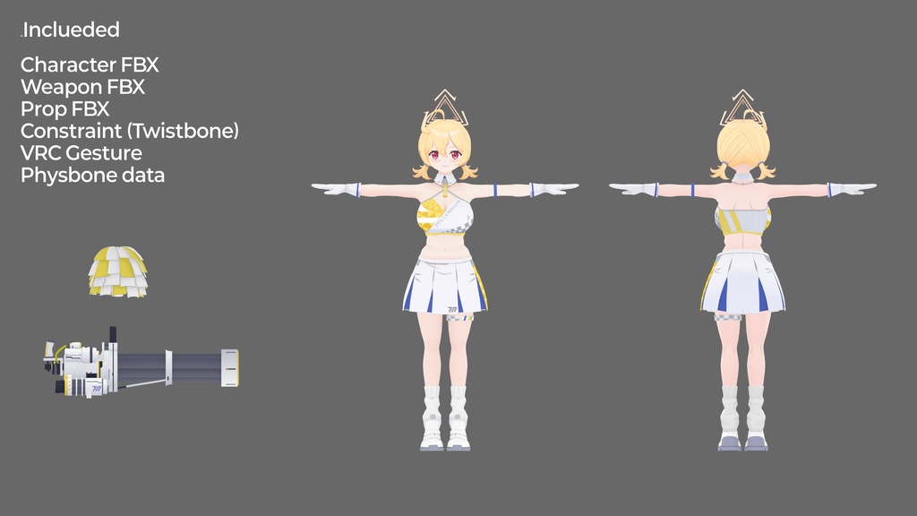 Toyomi Kotori (Cheerleader) / Unity & VRChat用