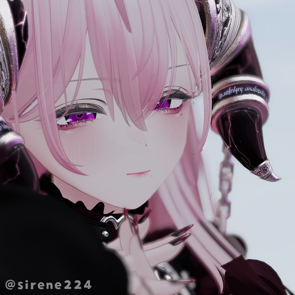 【FREE】暗いところで♡が際立つこあくまおめめ_eyeTexture&makeupTexture【マヌカmanuka専用】