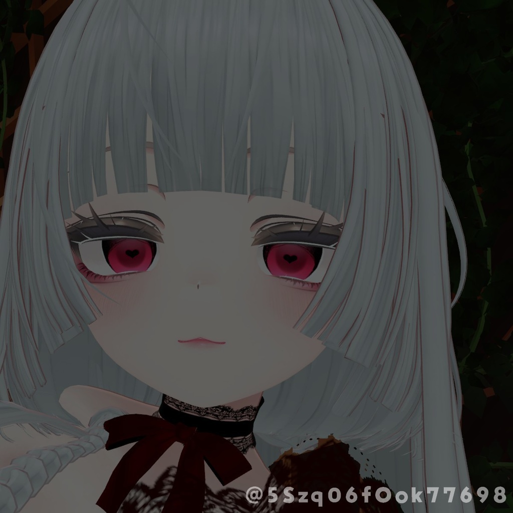 【FREE】暗いところで♡が際立つこあくまおめめ_eyeTexture&makeupTexture【マヌカmanuka専用】