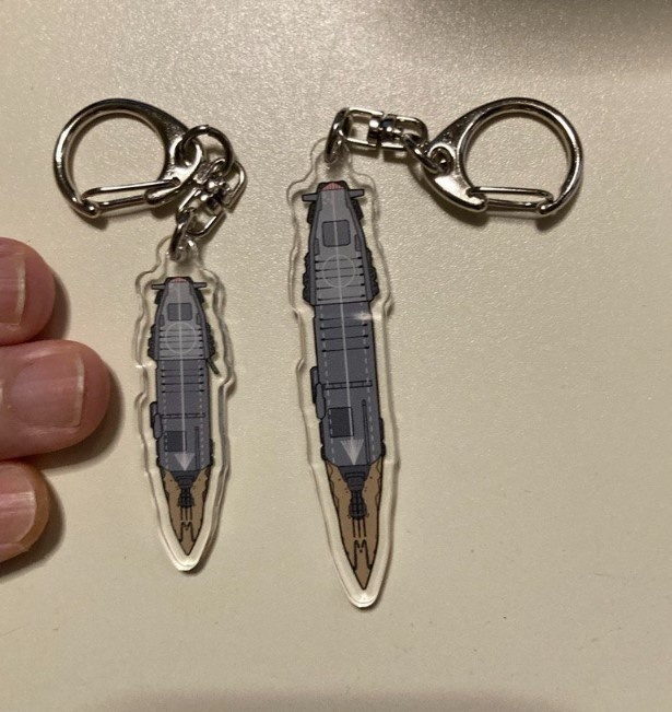 伊勢改二甲板キーホルダー(架空の航空戦艦)リアルタイプ