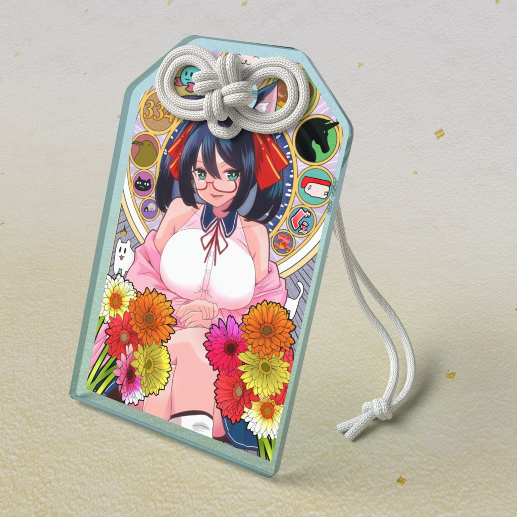 不条 理　2025年７周年イラストのアクリルお守り