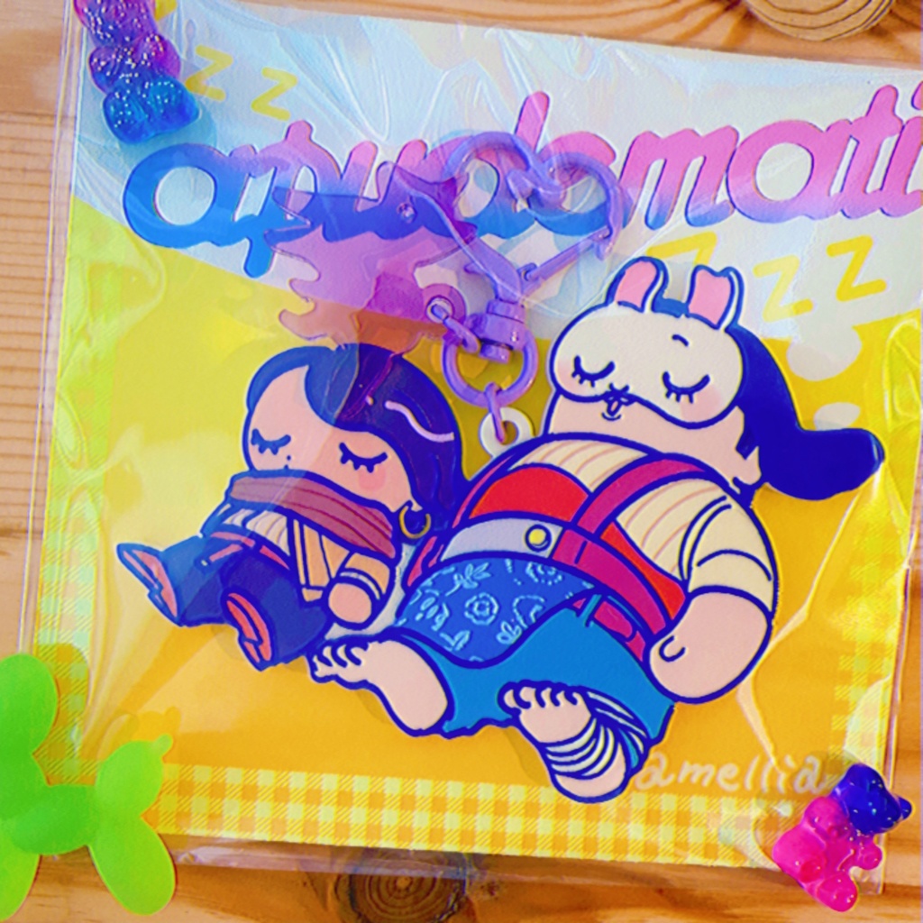 あぷでまちアクキー〜アクリル製の狐つき〜