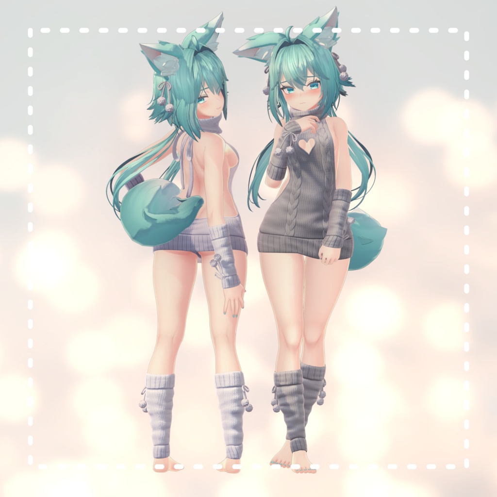 Rindo『竜胆1.04 PB』例のセーター Open back sweater