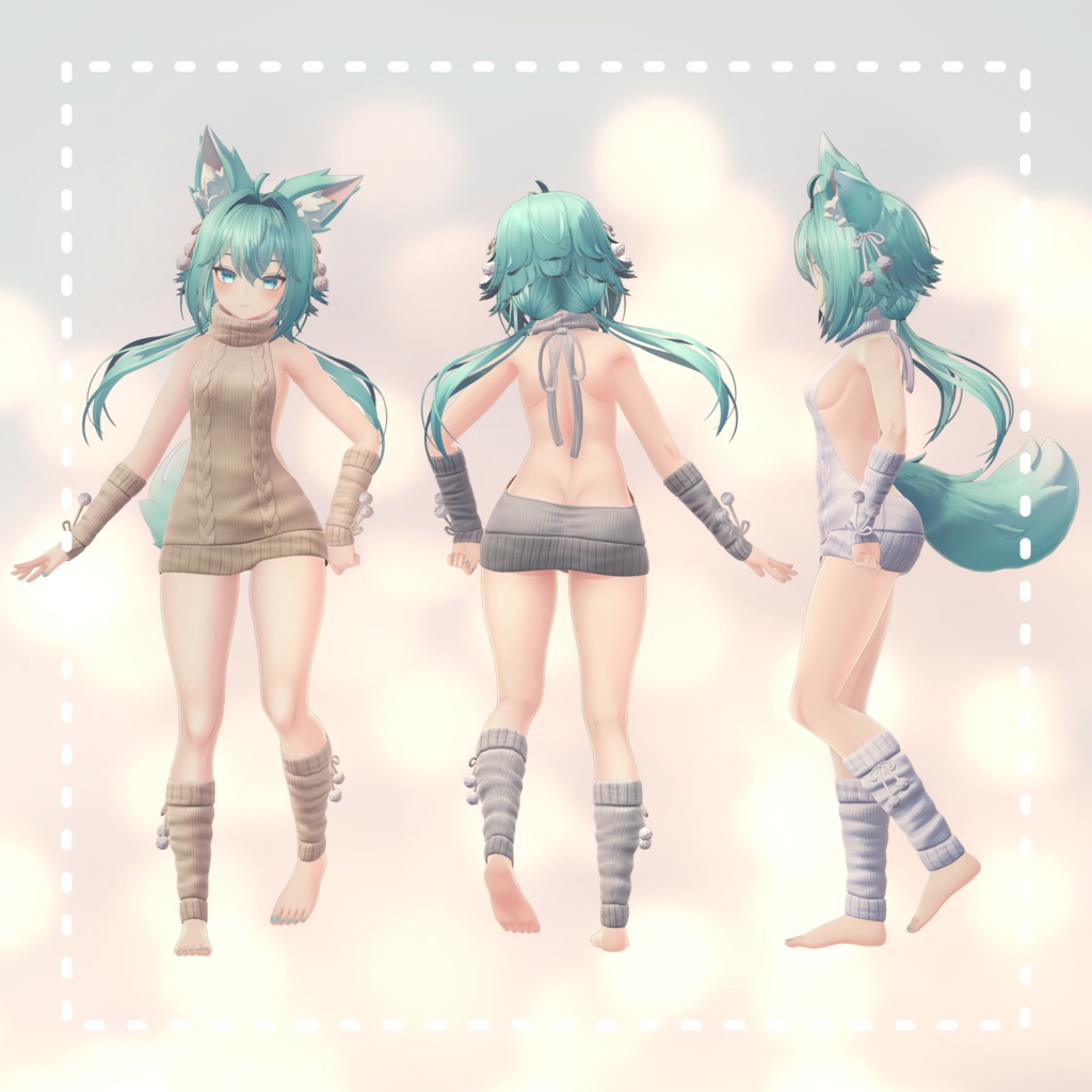 Rindo『竜胆1.04 PB』例のセーター Open back sweater