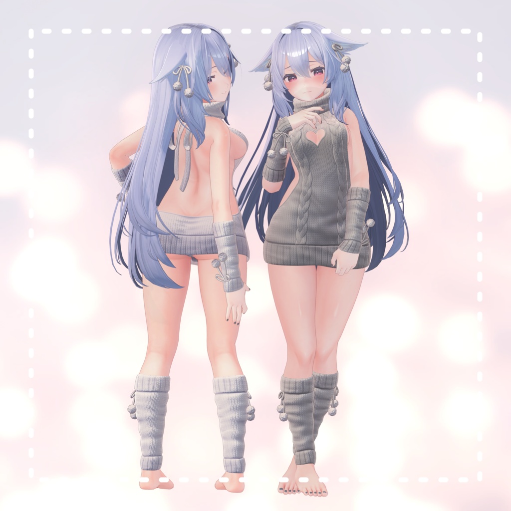 Kikyo『桔梗1.03 PB』例のセーター Open back sweater