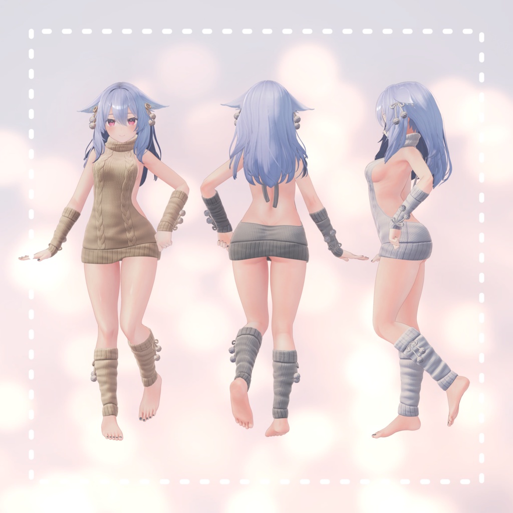 Kikyo『桔梗1.03 PB』例のセーター Open back sweater