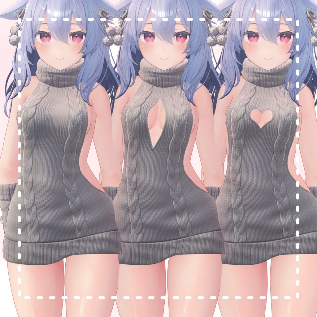 Kikyo『桔梗1.03 PB』例のセーター Open back sweater